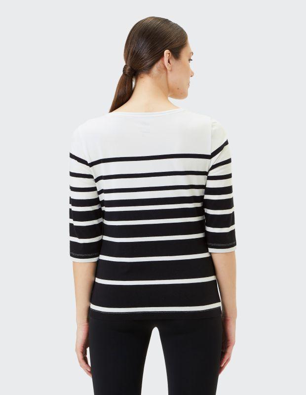 Joy Sportswear 3/4-Arm-Shirt LISA Shirt mit zweifarbigem Ringeldesign Lagerräumung