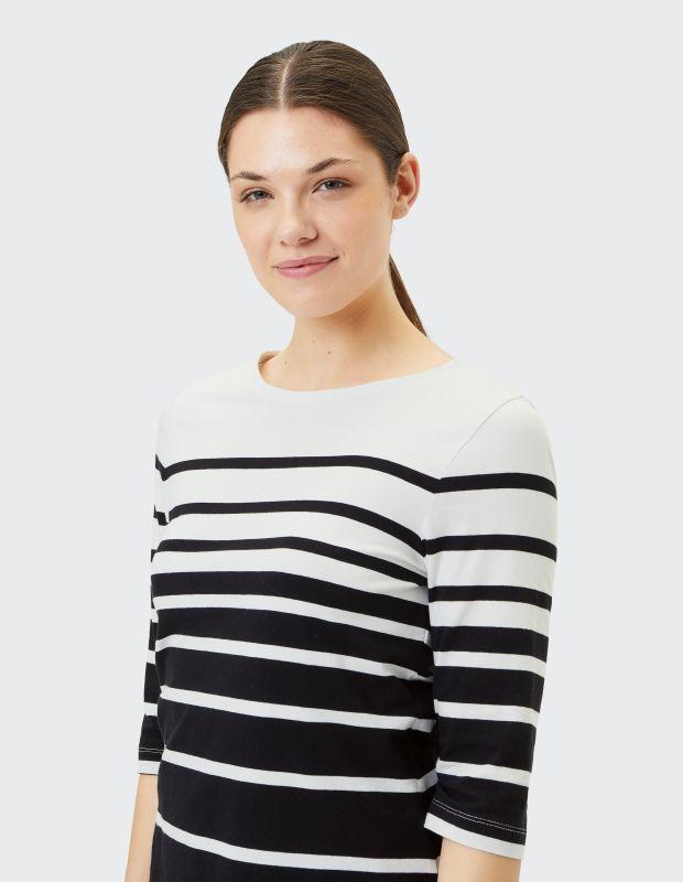 Joy Sportswear 3/4-Arm-Shirt LISA Shirt mit zweifarbigem Ringeldesign Lagerräumung