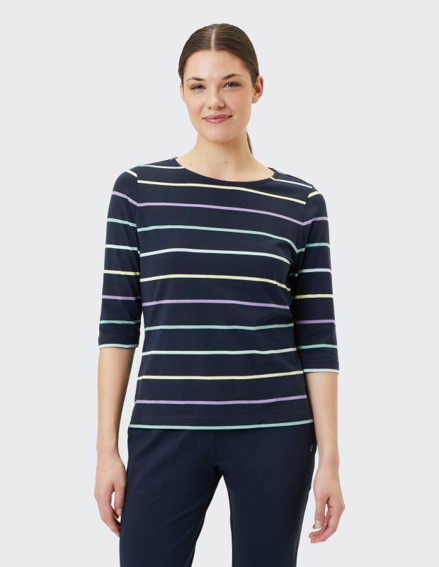Joy Sportswear 3/4-Arm-Shirt VIOLETTA Buntes Ringelshirt