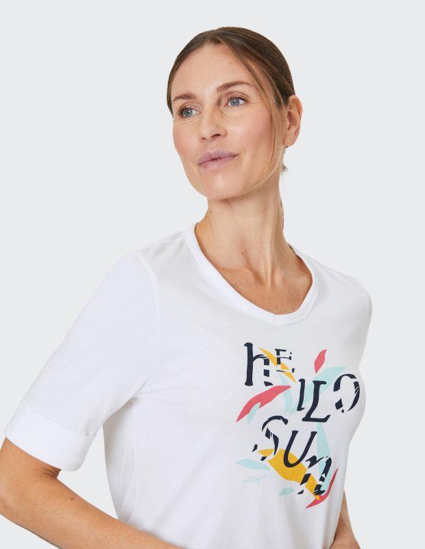 Joy Sportswear T-Shirt MARA T-Shirt mit grafischem Schriftdruck Cyber Monday