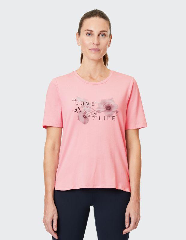 Joy Sportswear T-Shirt LUZIE Lockeres Shirt mit floralem Front-Print