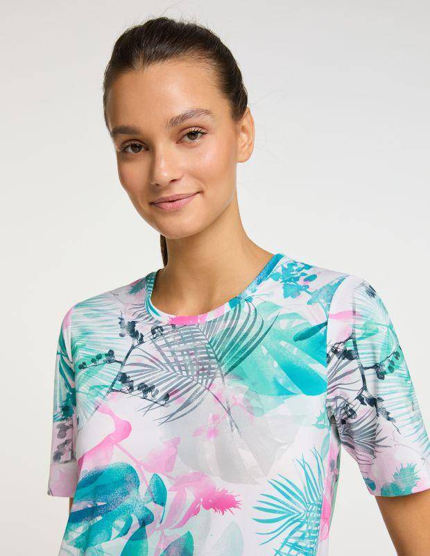 Joy Sportswear T-Shirt CLARA Rundhalsshirt mit tropischem Druckmotiv Vatertagsangebot