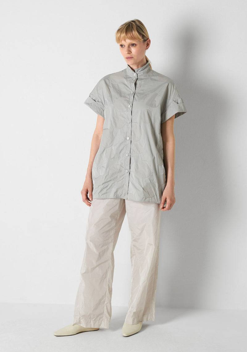 Katharina Hovman Short Sleeves heavy Taffetas, DOTS, silver Riesige Ersparnisse
