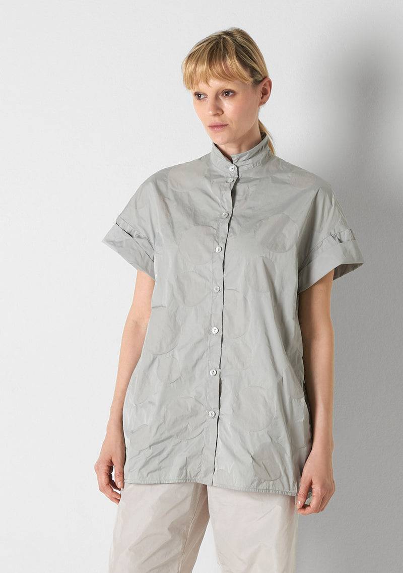 Katharina Hovman Short Sleeves heavy Taffetas, DOTS, silver Riesige Ersparnisse