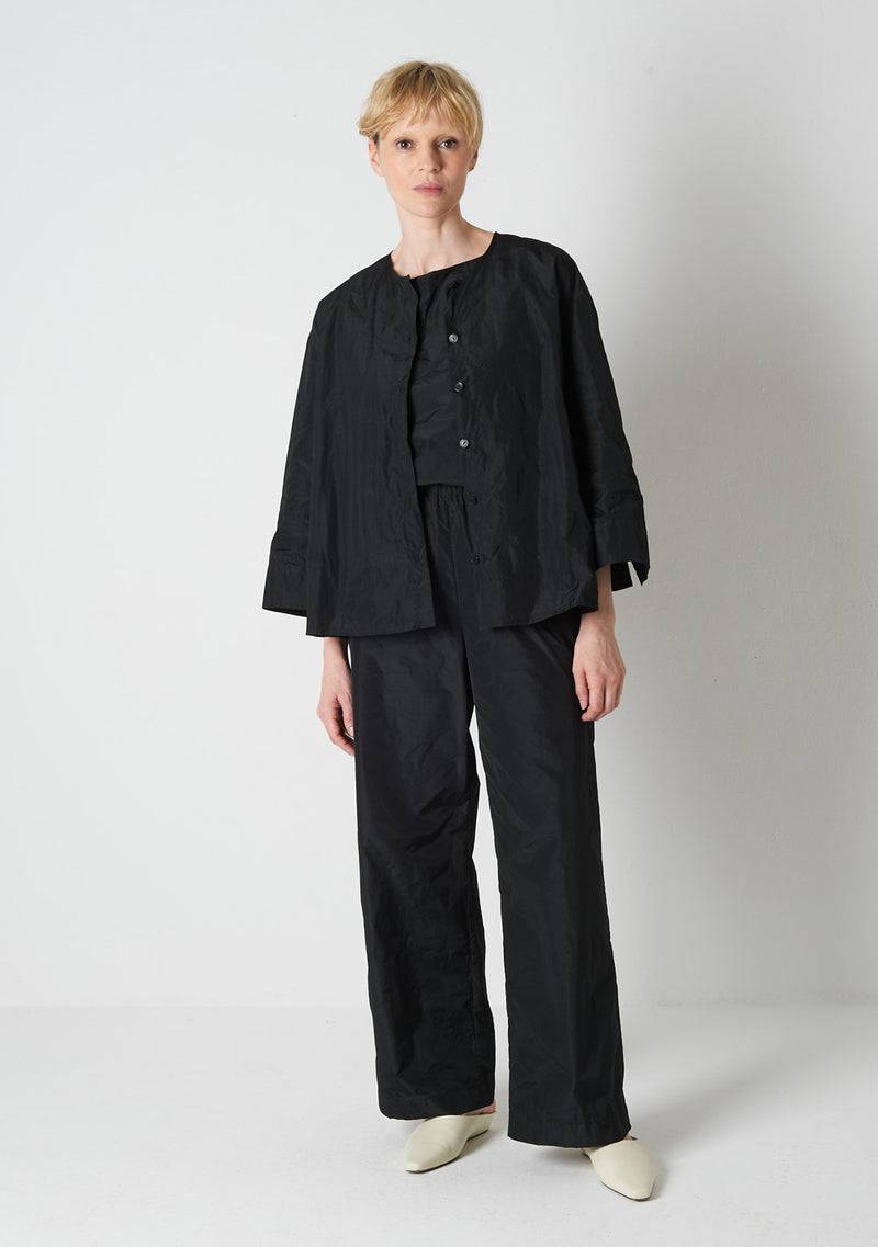 Katharina Hovman Big Blouse Short RIBSTOP, black Tiefpreis