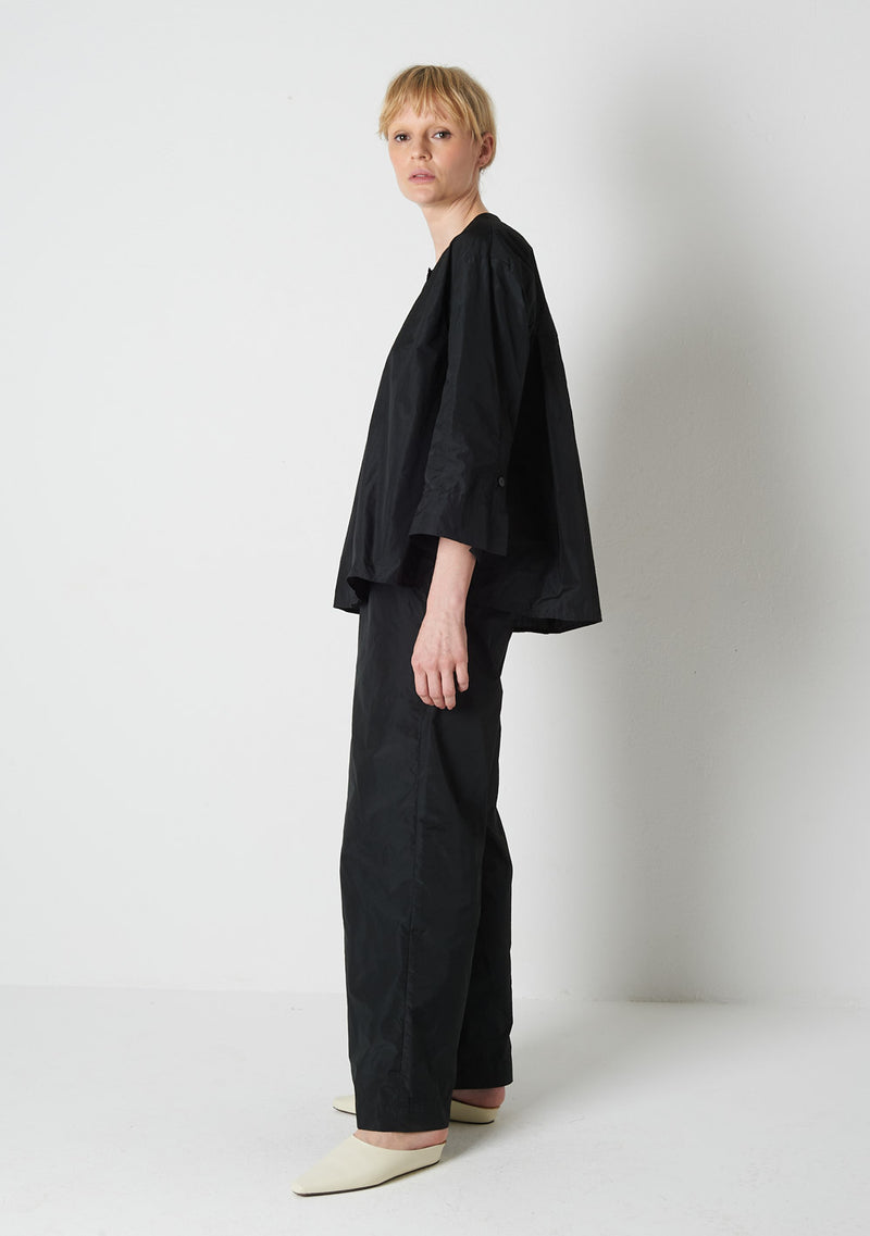 Katharina Hovman Big Blouse Short RIBSTOP, black Tiefpreis