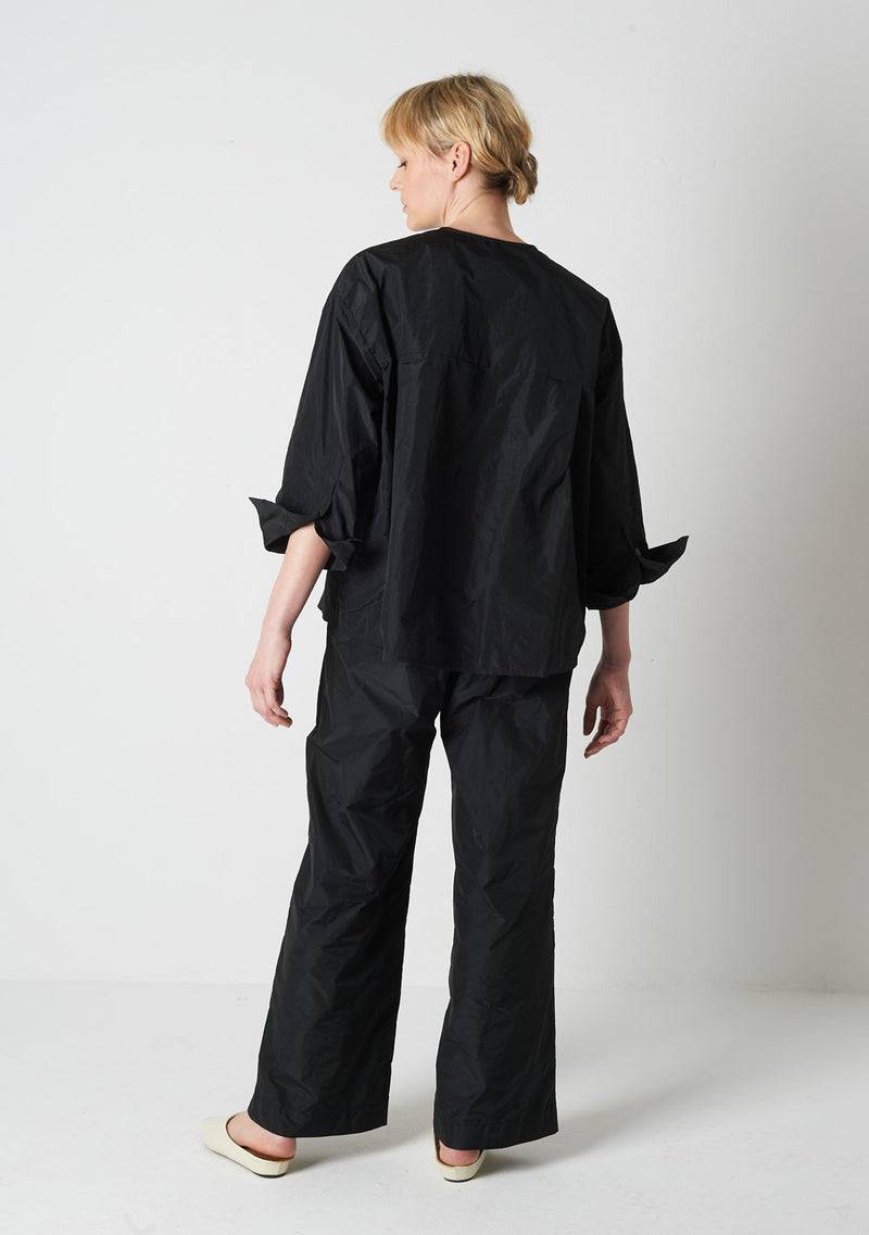 Katharina Hovman Big Blouse Short RIBSTOP, black Tiefpreis