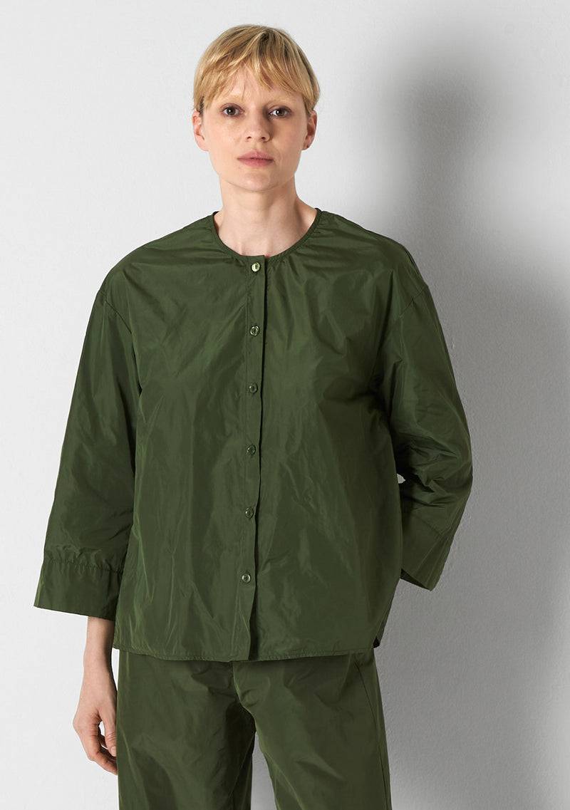 Katharina Hovman Big Blouse Short green tea Clearance-Verkauf