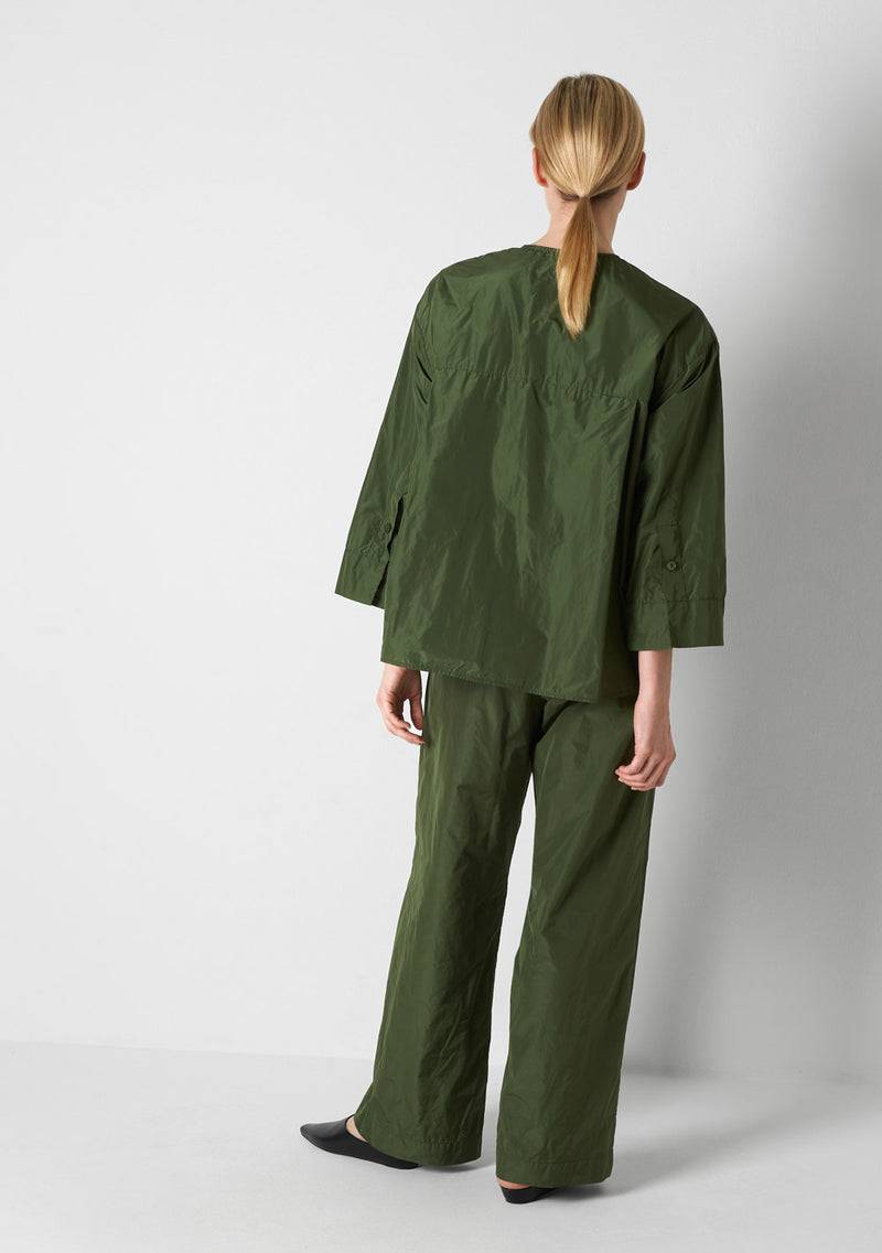 Katharina Hovman Big Blouse Short green tea Clearance-Verkauf