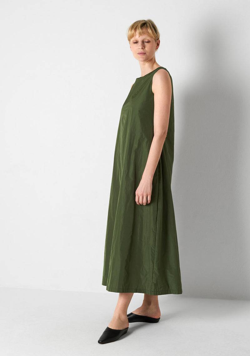 Katharina Hovman Plain Dress long green tea Online Shopping