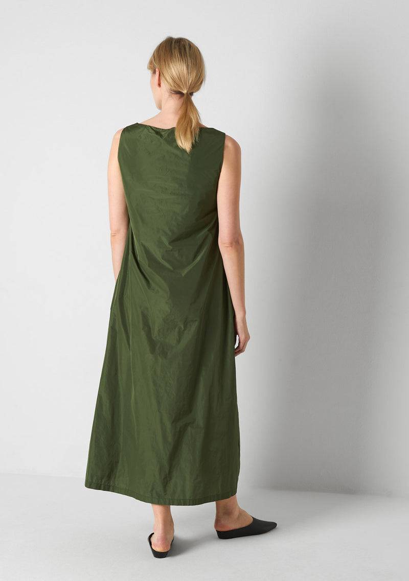 Katharina Hovman Plain Dress long green tea Online Shopping