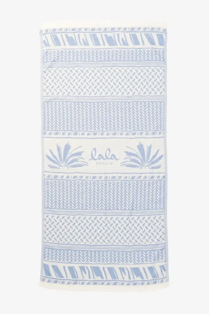 ﻿Lala Berlin Beach Blanket Aykahn cotton heritage stripe blue Weihnachtsangebot