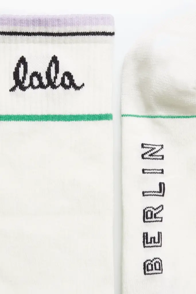 Lala Berlin Socks Allena cotton mix white Osterangebot