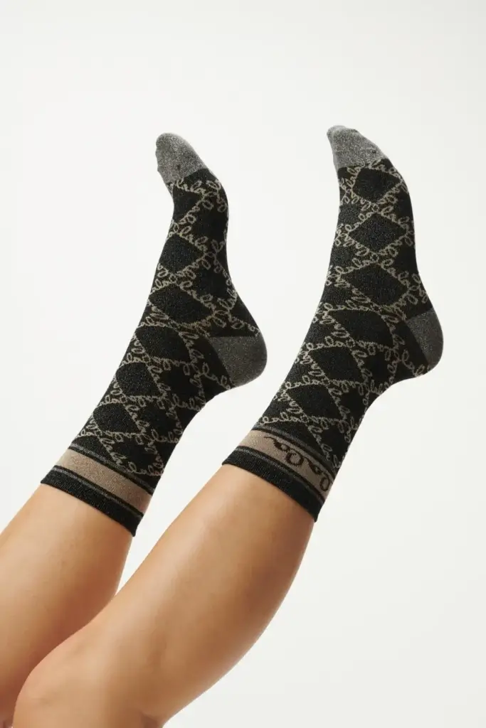 Lala Berlin Socks Aske viscose mix gold lalagram Muttertagsangebot