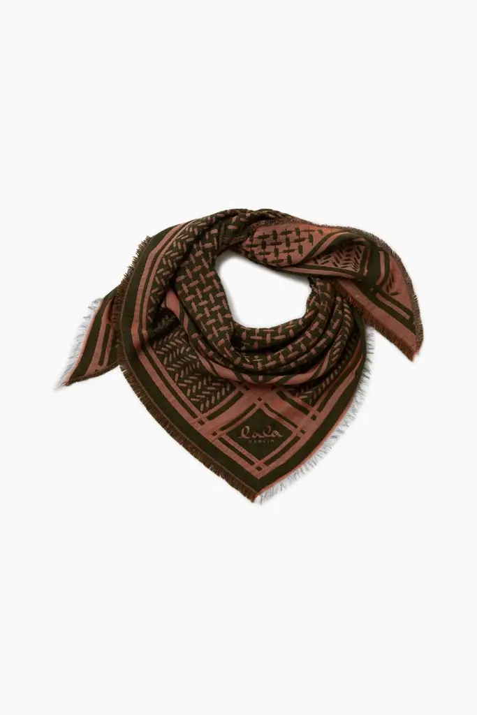 Lala Berlin Triangle Anaya wool mix forest/pumpkin Bestseller