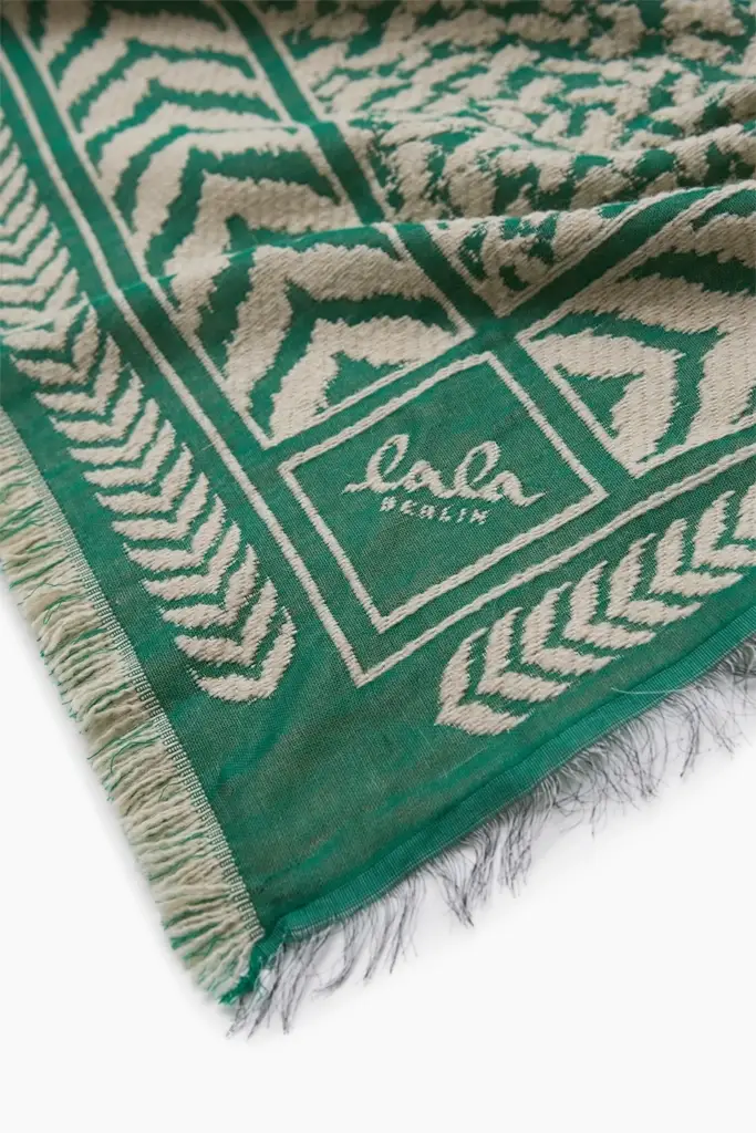 Lala Berlin Triangle Anmye wool mix green/sand Saisonale Angebote