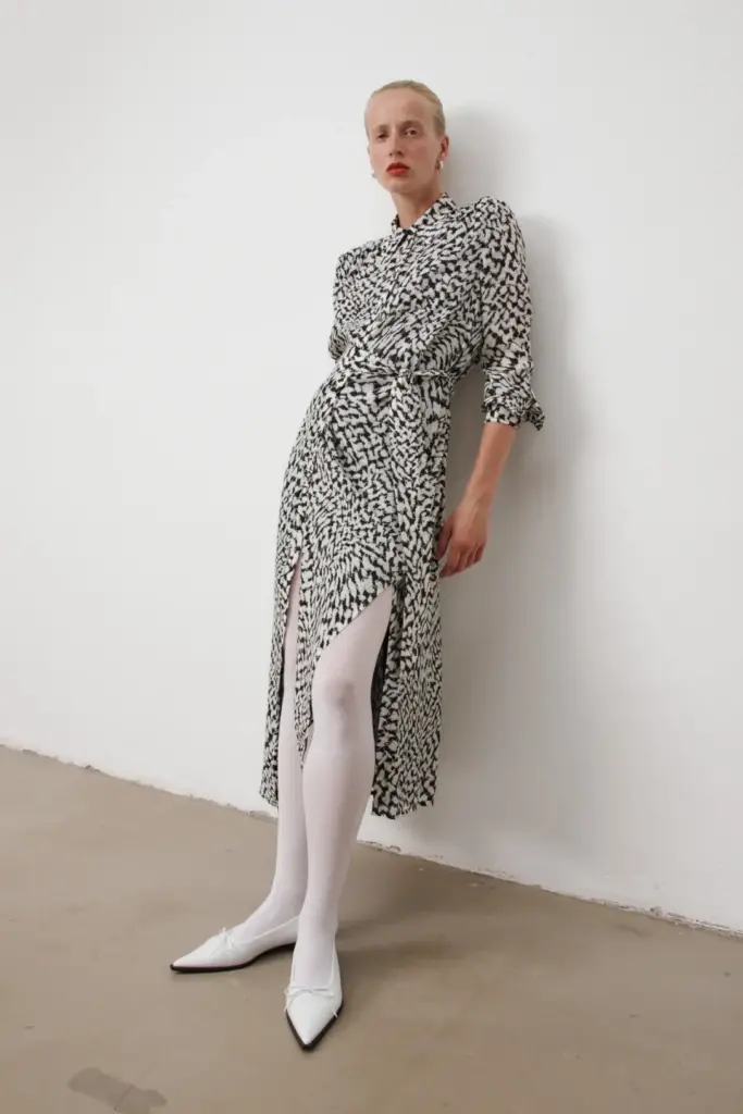 Lala Berlin Dress Deerja viscose/silk blend swoosh heritage Tägliche Deals