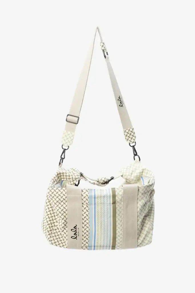 Lala Berlin Big Bag Muriel colored canvas heritage stripe olive Letzte 2 Tage