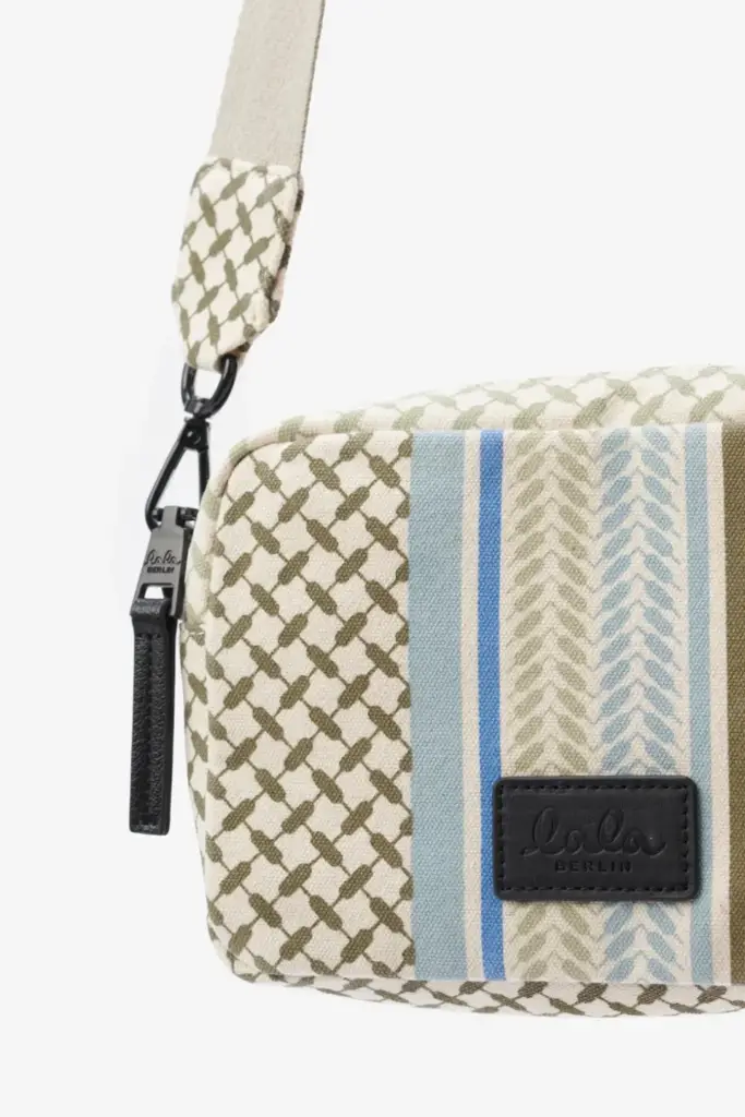 Lala Berlin Crossbody Milly canvas heritage stripe olive Sonderangebot der Fabrik