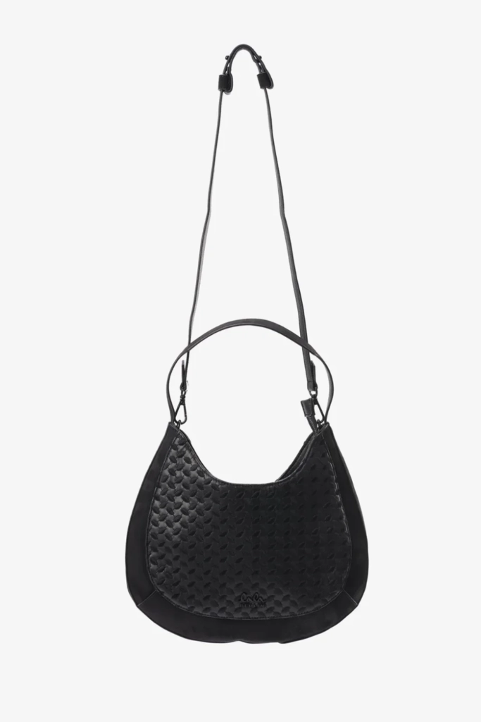 Lala Berlin Crossbody Moni vegan leather heritage embroidery black Nur noch ein Tag übrig