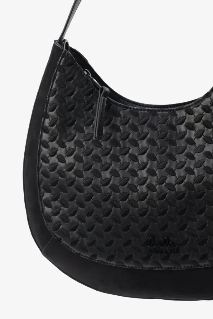 Lala Berlin Crossbody Moni vegan leather heritage embroidery black Nur noch ein Tag übrig
