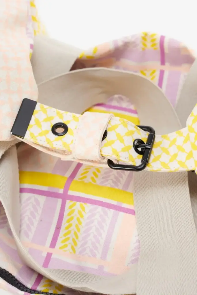 Lala Berlin Big Bag Muriel colored canvas heritage stripe yellow Super Rabatt