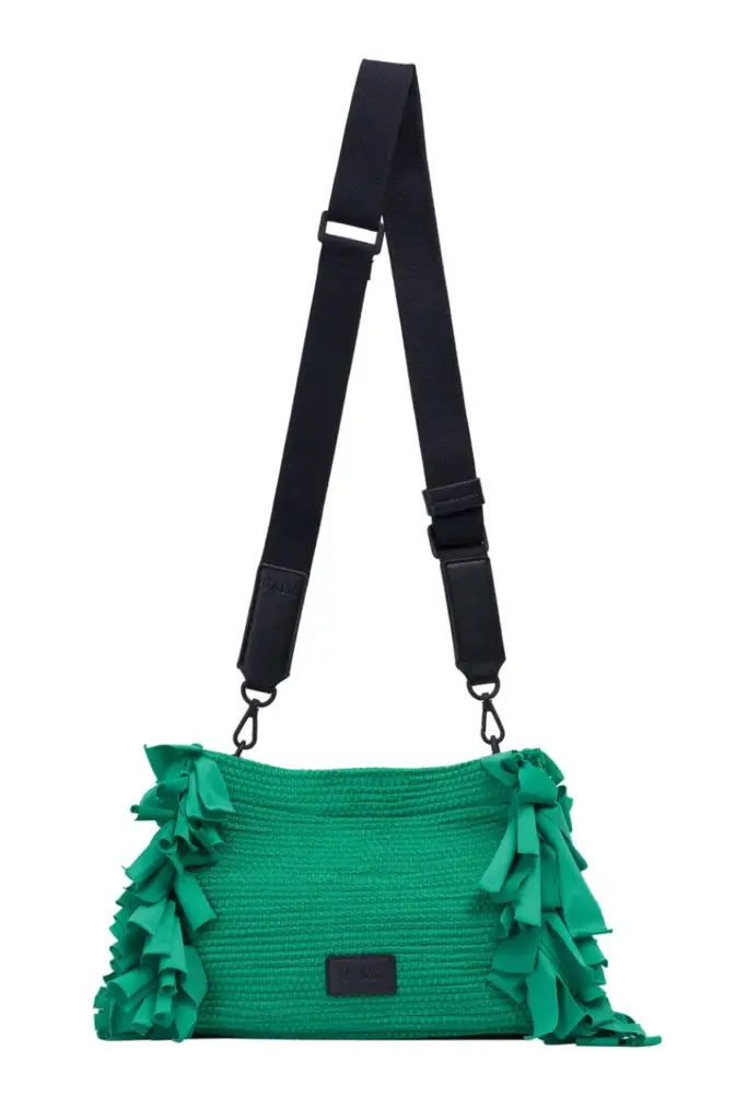 Lala Berlin Small Crossbody Mimi polyester green carpet weave Riesige Rabatte