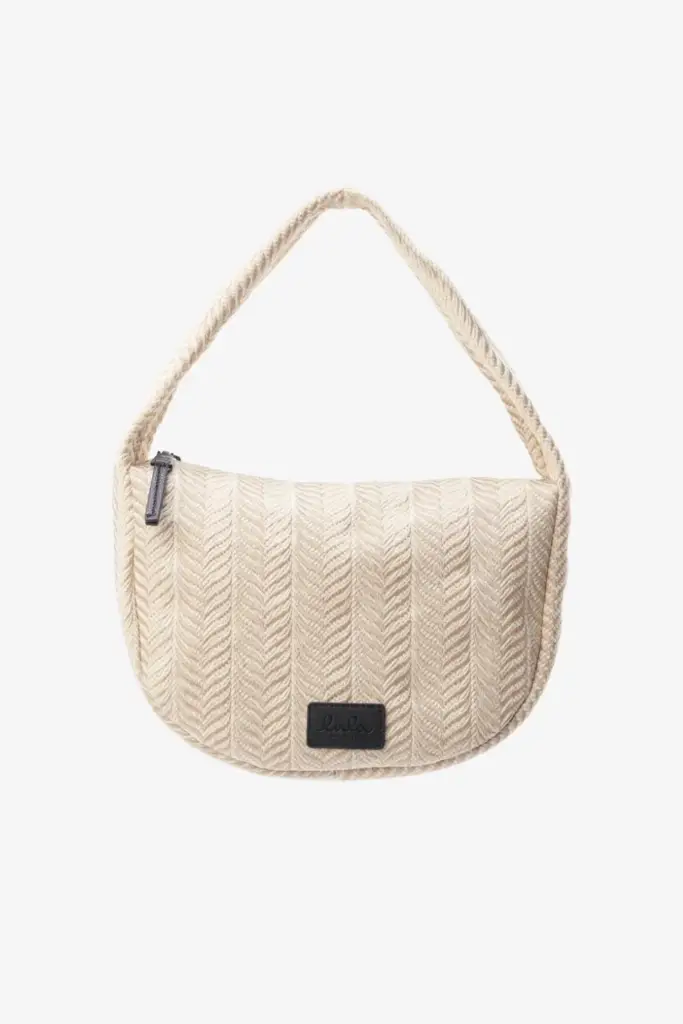Lala Berlin Handbag Mael canvas chevron cream 50% Rabatt mit kostenlosem Versand