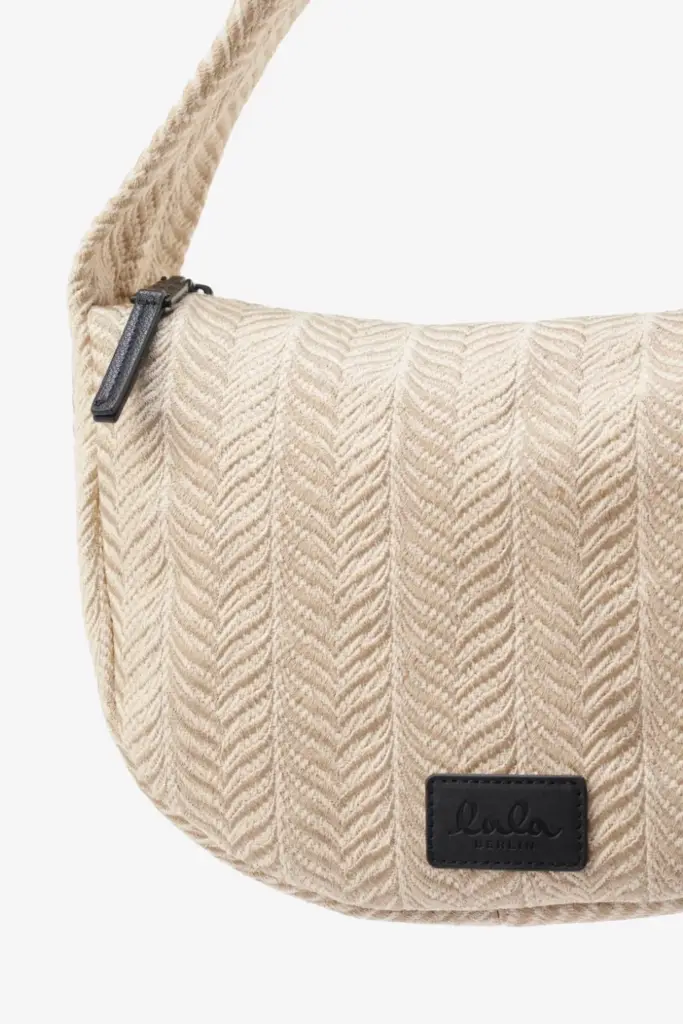 Lala Berlin Handbag Mael canvas chevron cream 50% Rabatt mit kostenlosem Versand