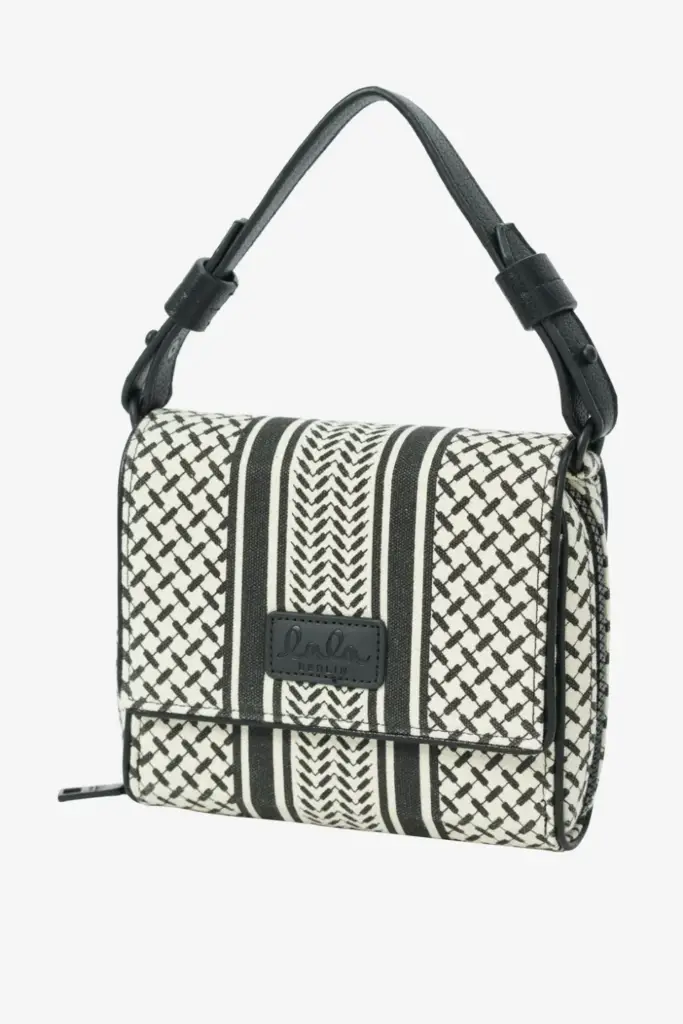 Lala Berlin Crossbody Migrid canvas heritage stripe black Im Verkauf