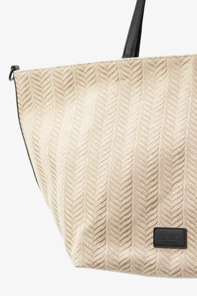 Lala Berlin Shopper Monna canvas chevron cream 50% Rabatt für begrenzte Zeit