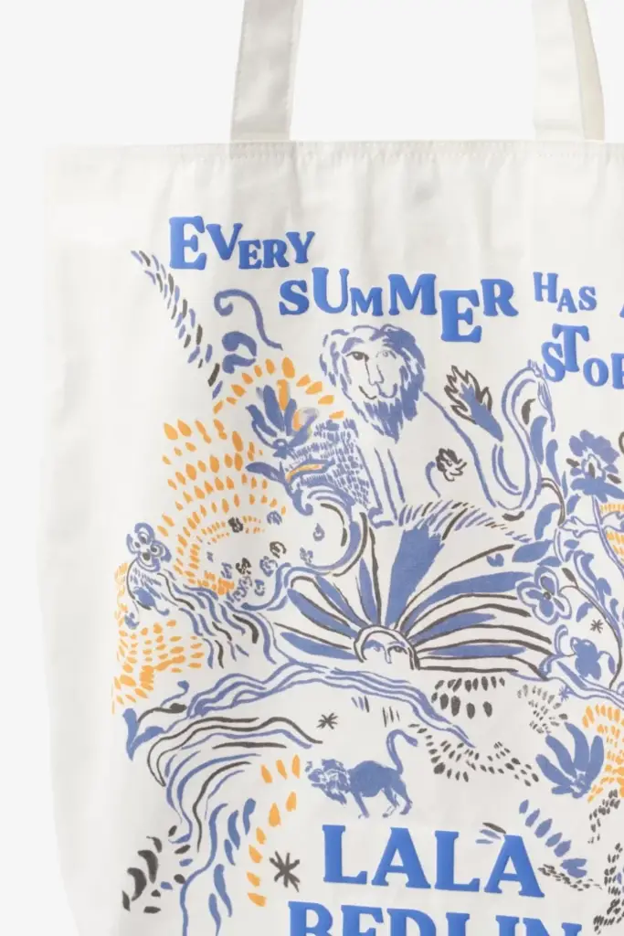 Lala Berlin Tote Mia cotton lala summer story cream Online