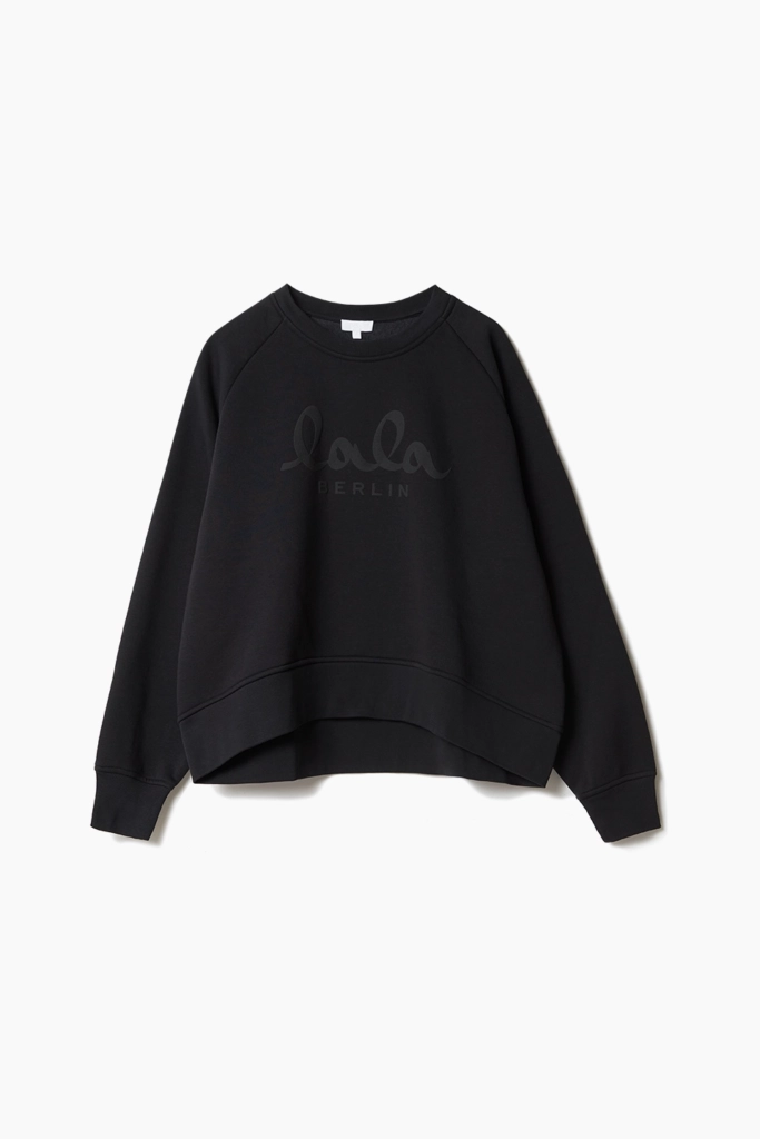 Lala Berlin Sweatshirt Ijora cotton black Auslauf