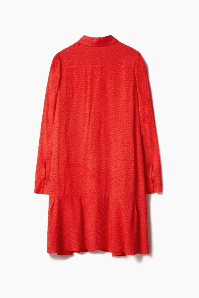 Lala Berlin Dress Davis viscose hot orange Hotsell