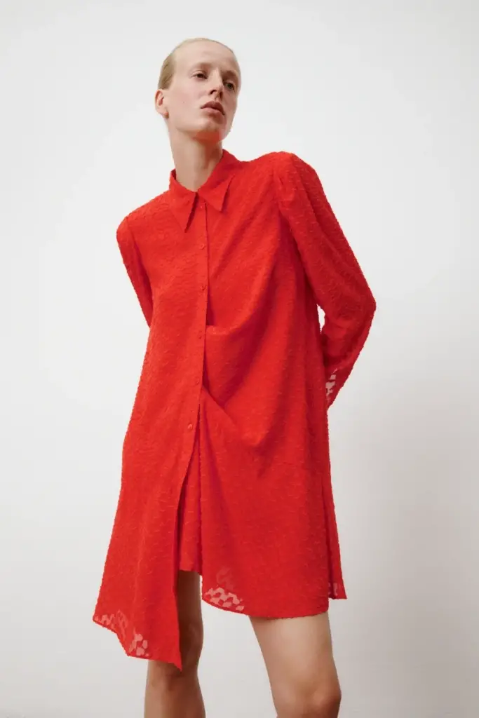 Lala Berlin Dress Davis viscose hot orange Hotsell