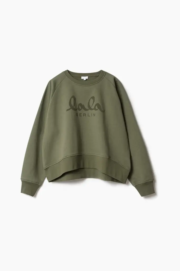Lala Berlin Sweatshirt Ijora cotton olive Limitierter Zeitrabatt