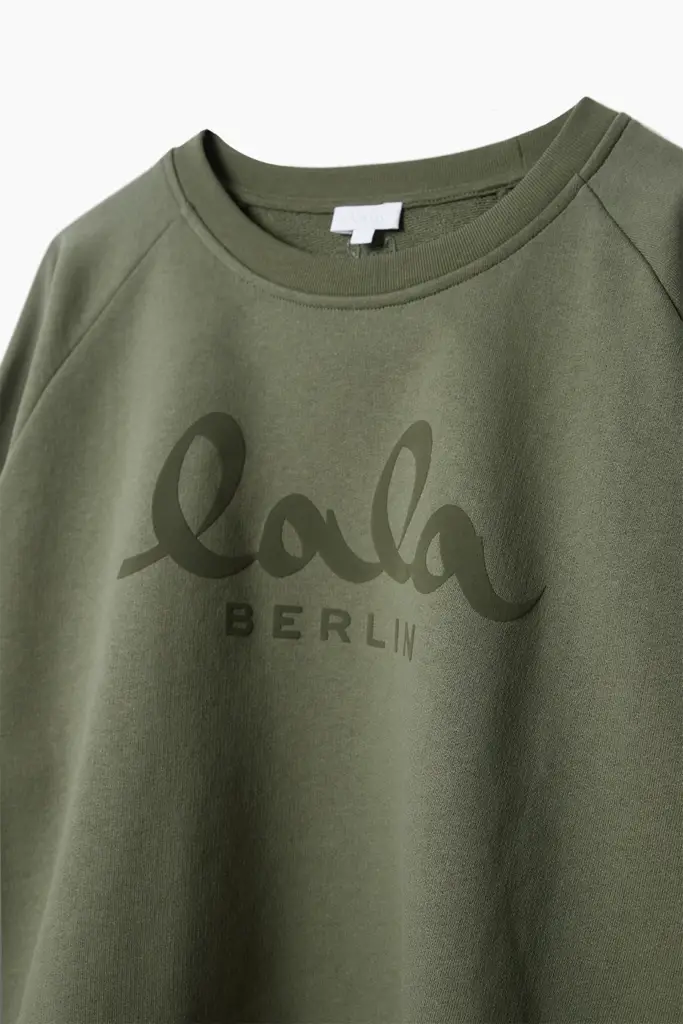 Lala Berlin Sweatshirt Ijora cotton olive Limitierter Zeitrabatt