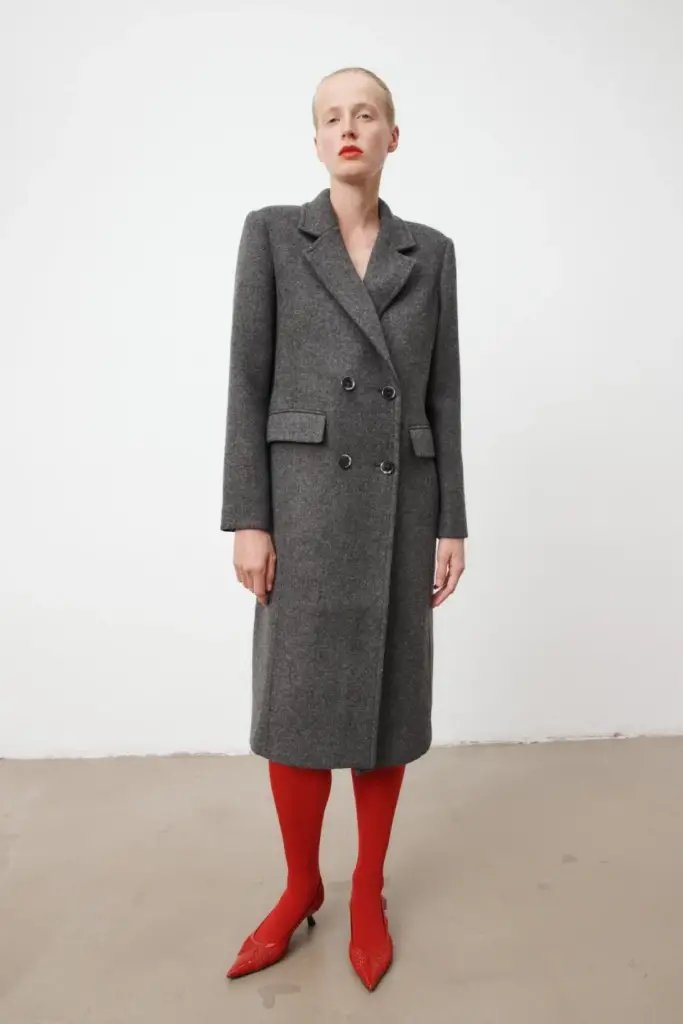 Lala Berlin Coat Cosima wool mix dark grey Flash Sale