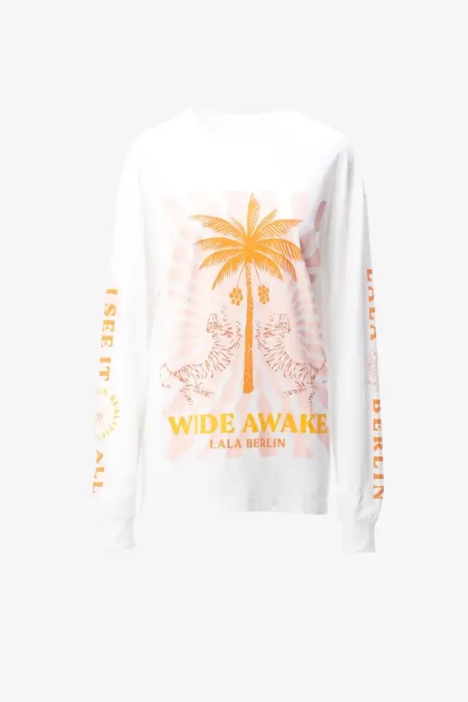 Lala Berlin Igor Longsleeves cotton wide awake white Cyber Monday