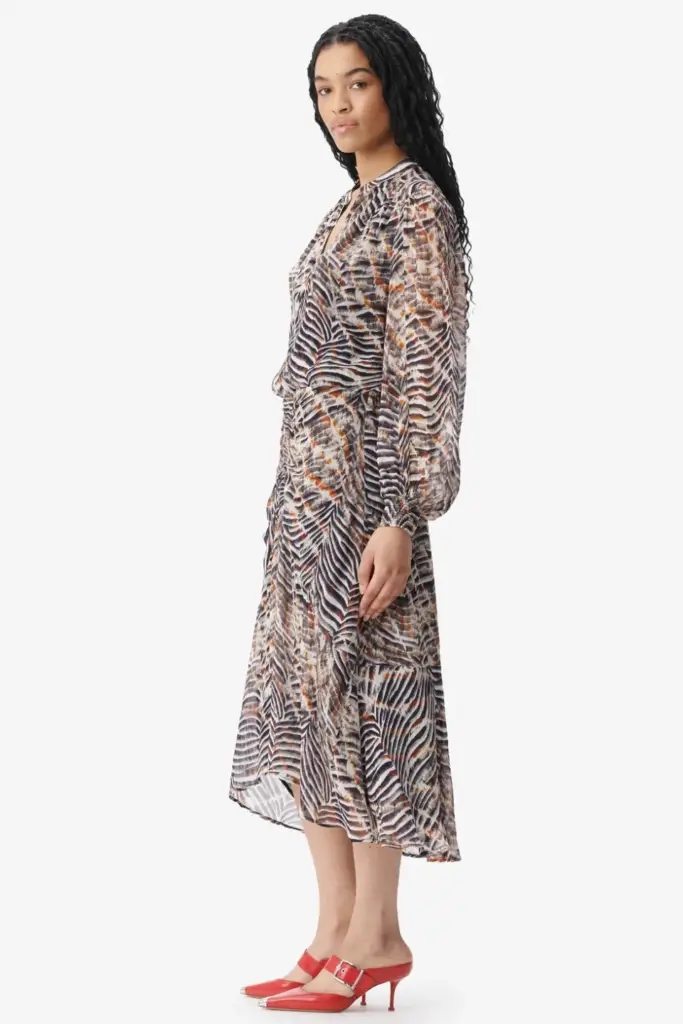 Lala Berlin Dress Delio viscose zebra shibori Weihnachtsangebot