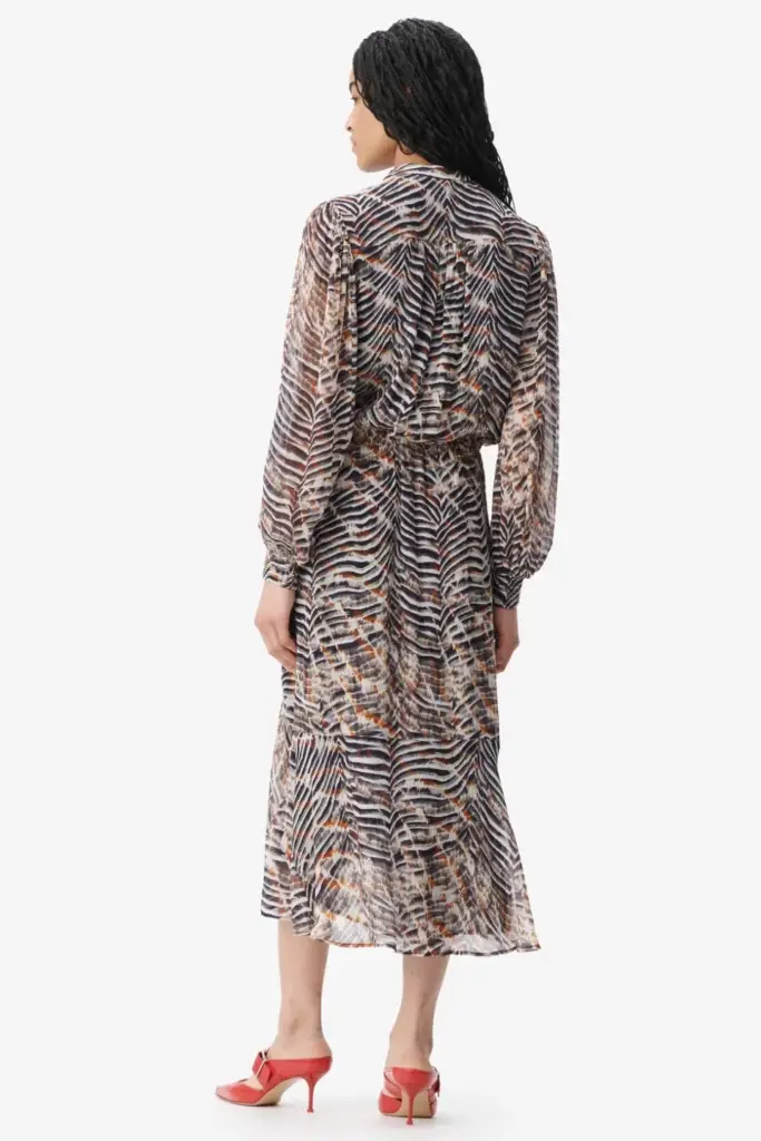 Lala Berlin Dress Delio viscose zebra shibori Weihnachtsangebot