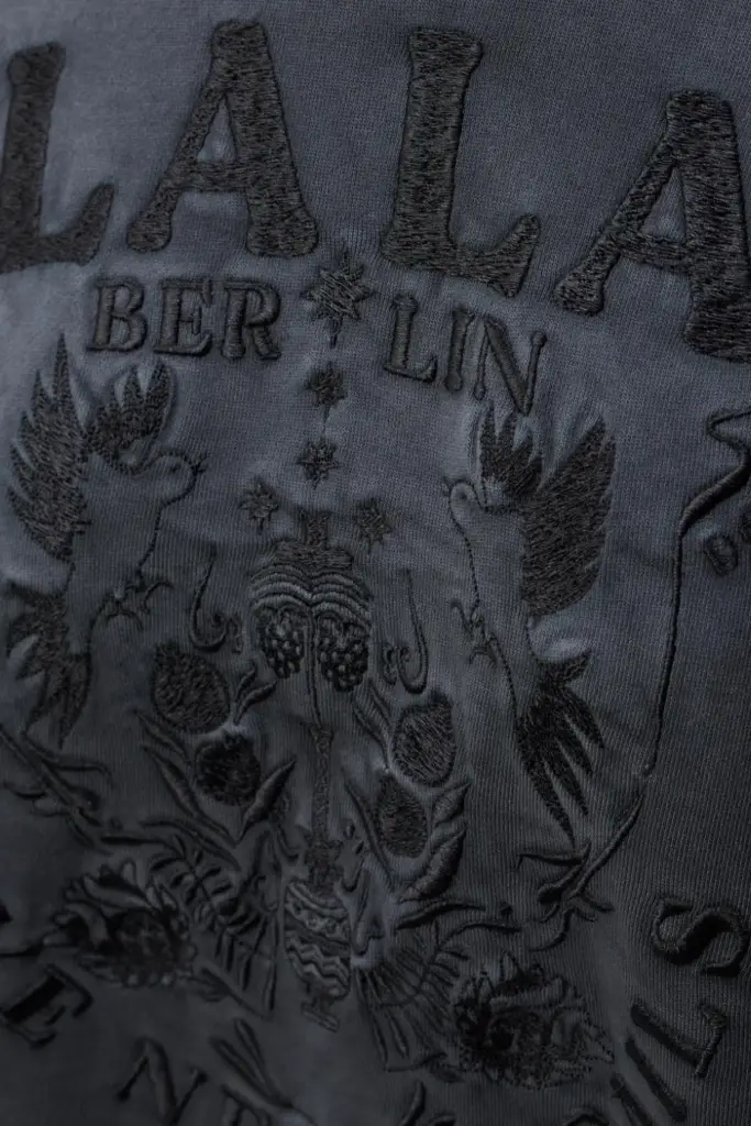 Lala Berlin Sweatshirt Ipali cotton love never fails black Muttertagsangebot