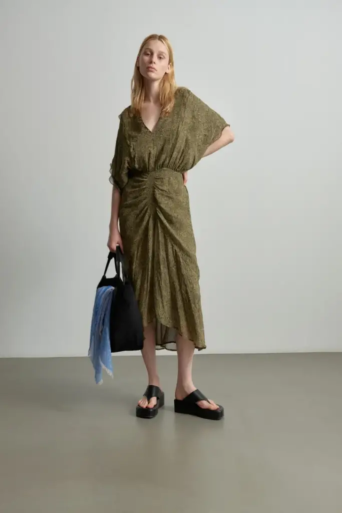 Lala Berlin Dress Dilyana viscose maze garden Lagerräumung