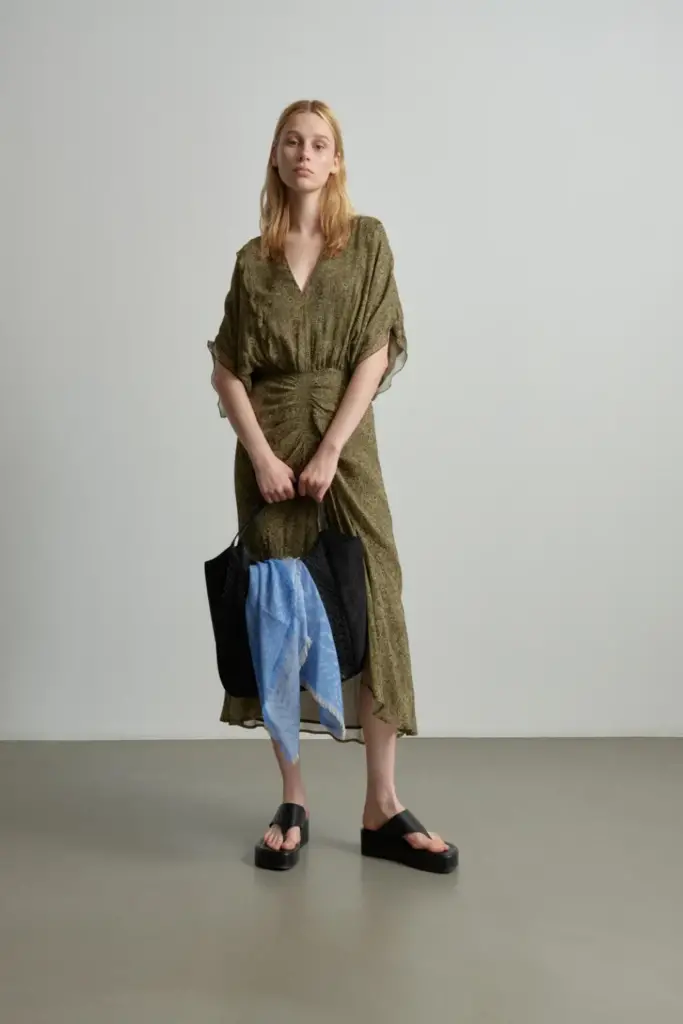 Lala Berlin Dress Dilyana viscose maze garden Lagerräumung