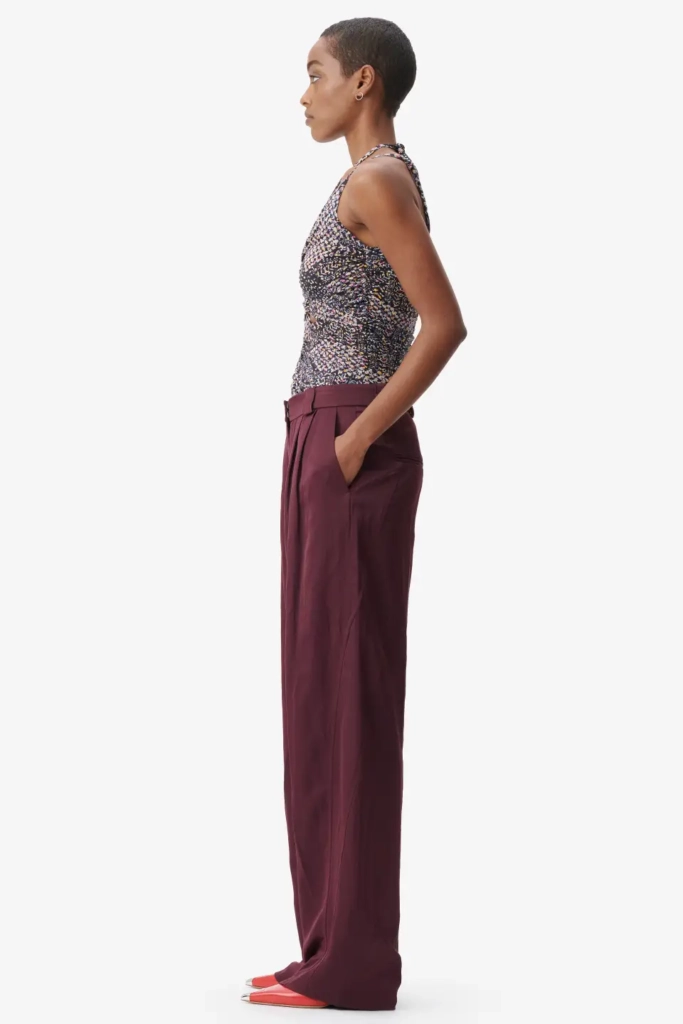 Lala Berlin Pants Pevella viscose/linen blend fudge Tägliche Deals