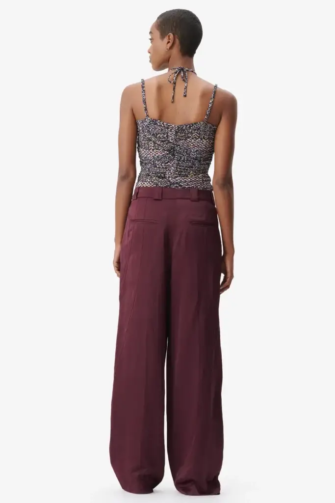 Lala Berlin Pants Pevella viscose/linen blend fudge Tägliche Deals