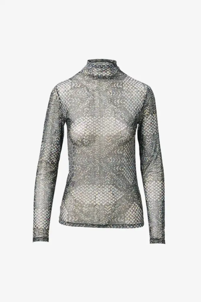 Lala Berlin Longsleeve Carolyn polyester mix heritage star black Sonderangebote