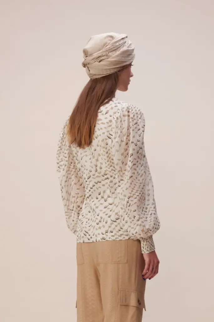 Lala Berlin Blouse Babsi cotton sand wave Zeitbegrenzte Promotion