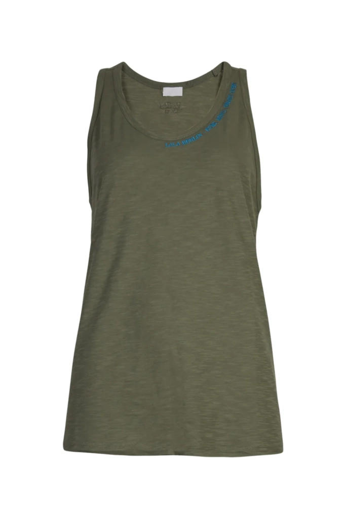 Lala Berlin Tank Top Tara cotton olive Vierteljährliche Förderung