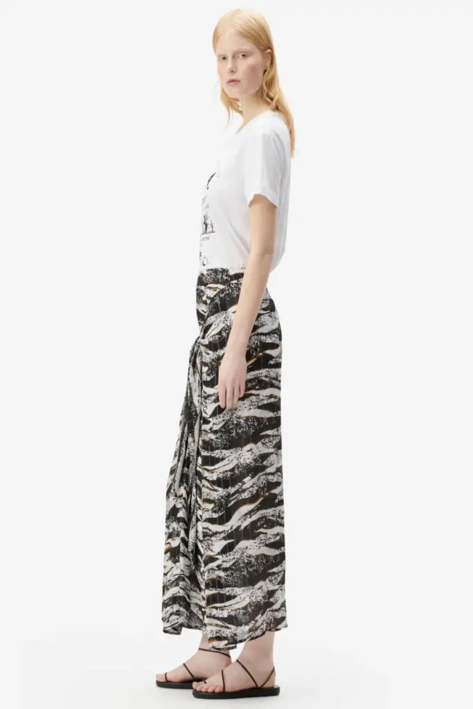 Lala Berlin Skirt Svyna viscose zebra wave dot Nur noch ein Tag übrig